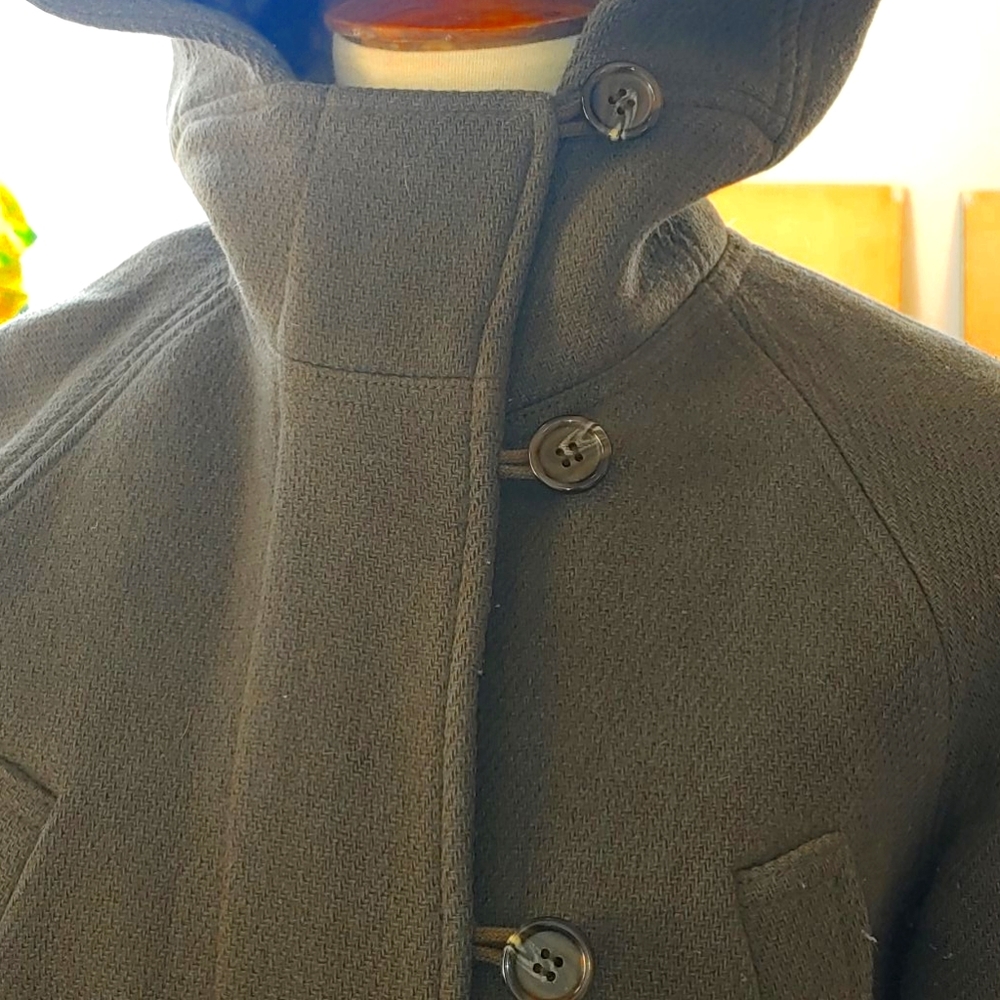 ๐J.Crew Stadium Cloth Nello Gori Wool Coat Hood - Picture 13 of 16